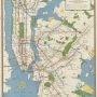 Map of New York Subway Elevated Lines, 1955