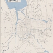 Map of the City of Ithaca, 1964